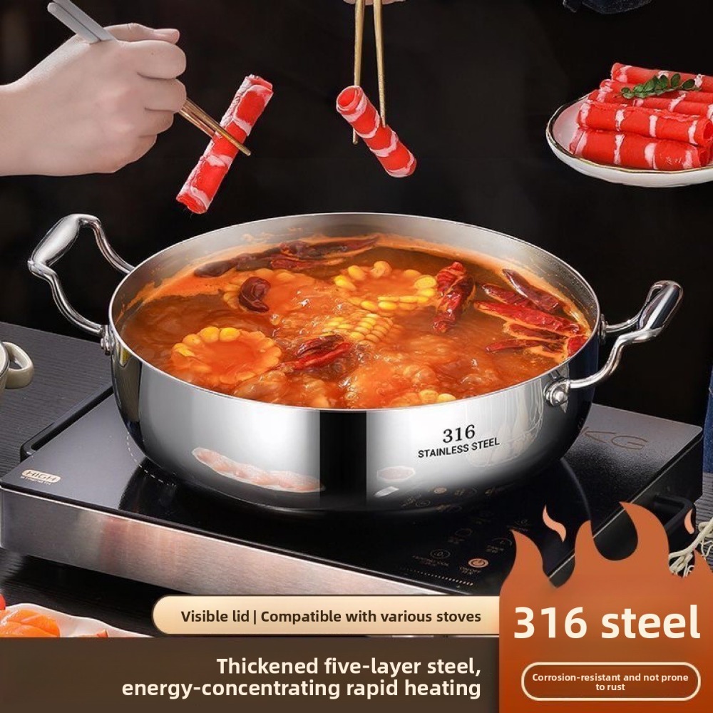 Induction Cookware Set Commercial - Pentola calda per zuppa in acciaio
