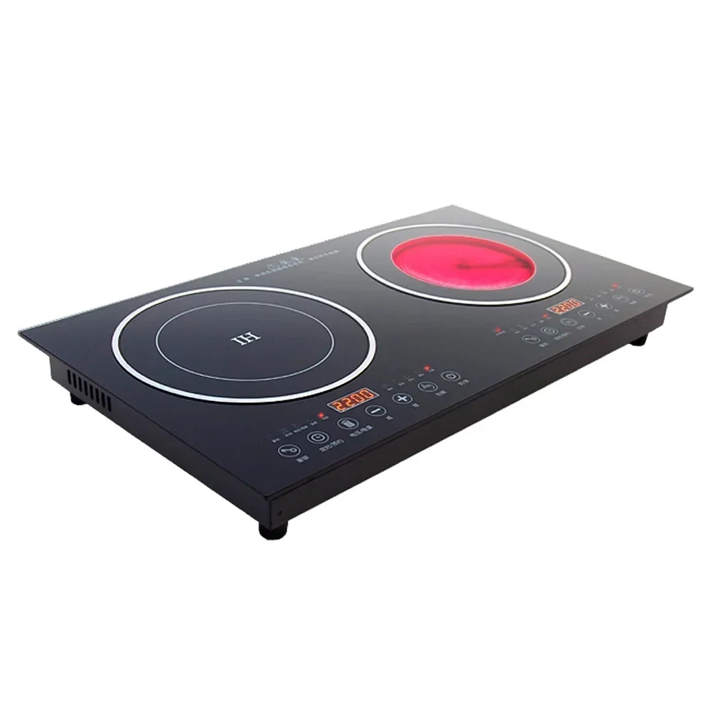 Double Induction Cooktop 220V - Nuovo pannello incorporato Piano cottura Doppio