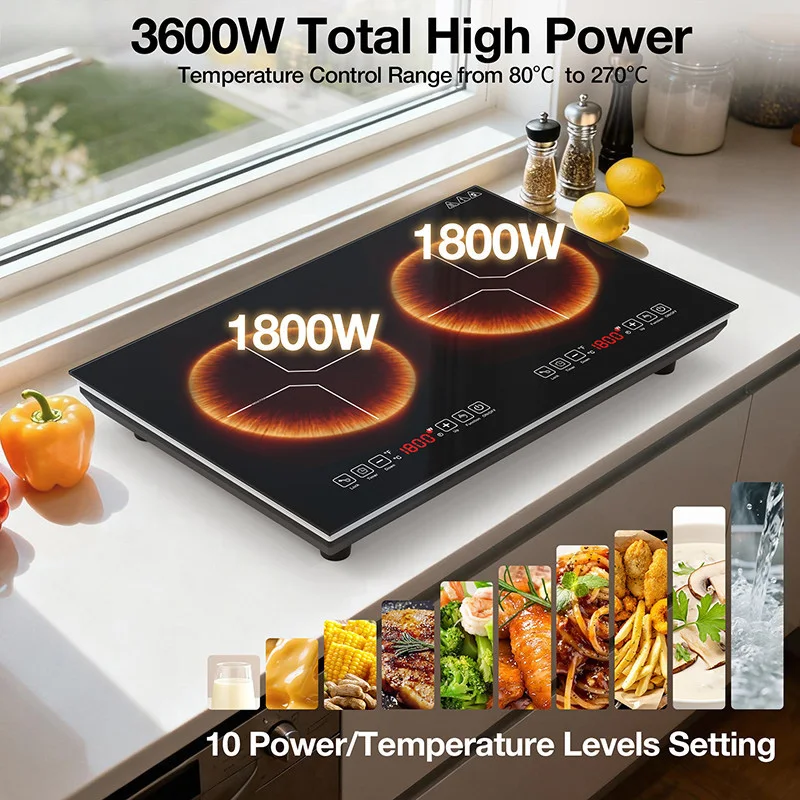 Double Induction Cooktop 220V - Piano Cottura a Induzione a Doppio