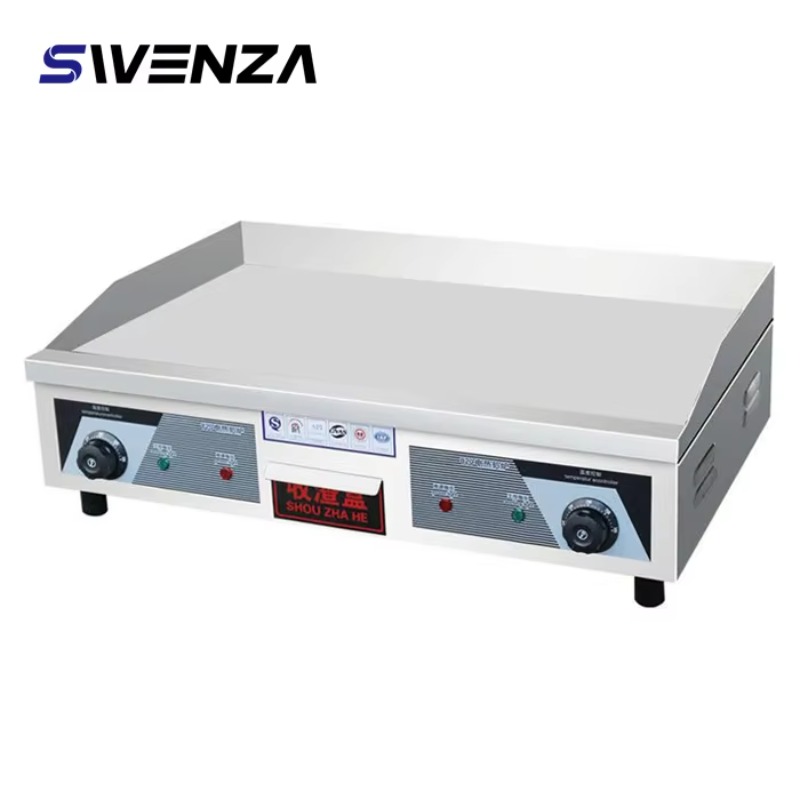 Commercial Electric Griddle Flat Top - Piastra elettrica commerciale con termostato regolabile,
