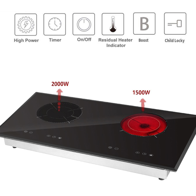 Double Induction Cooktop 220V - Piano Cottura a Induzione Digitale Integrato
