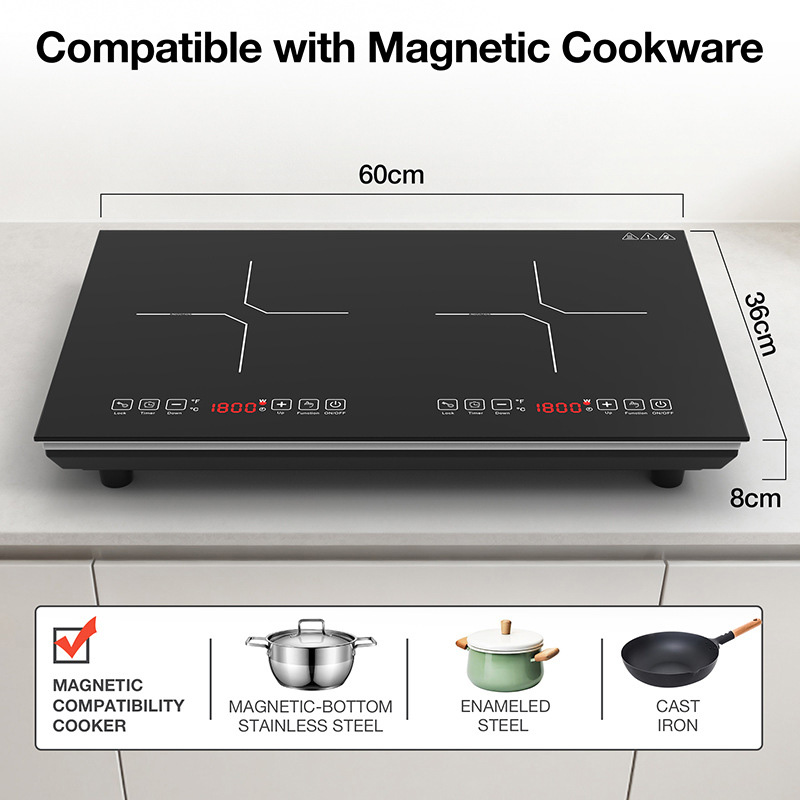 Piano Cottura a Induzione a Do - Double Induction Cooktop 220V recensione e prezzo