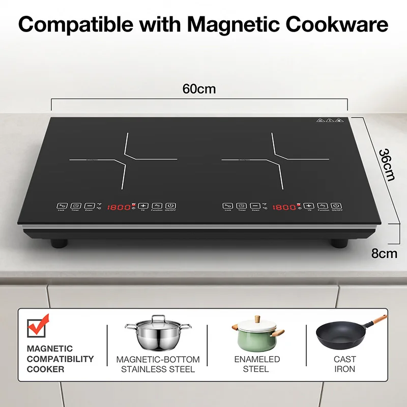 Piano Cottura a Induzione a Do - Double Induction Cooktop 220V recensione e prezzo