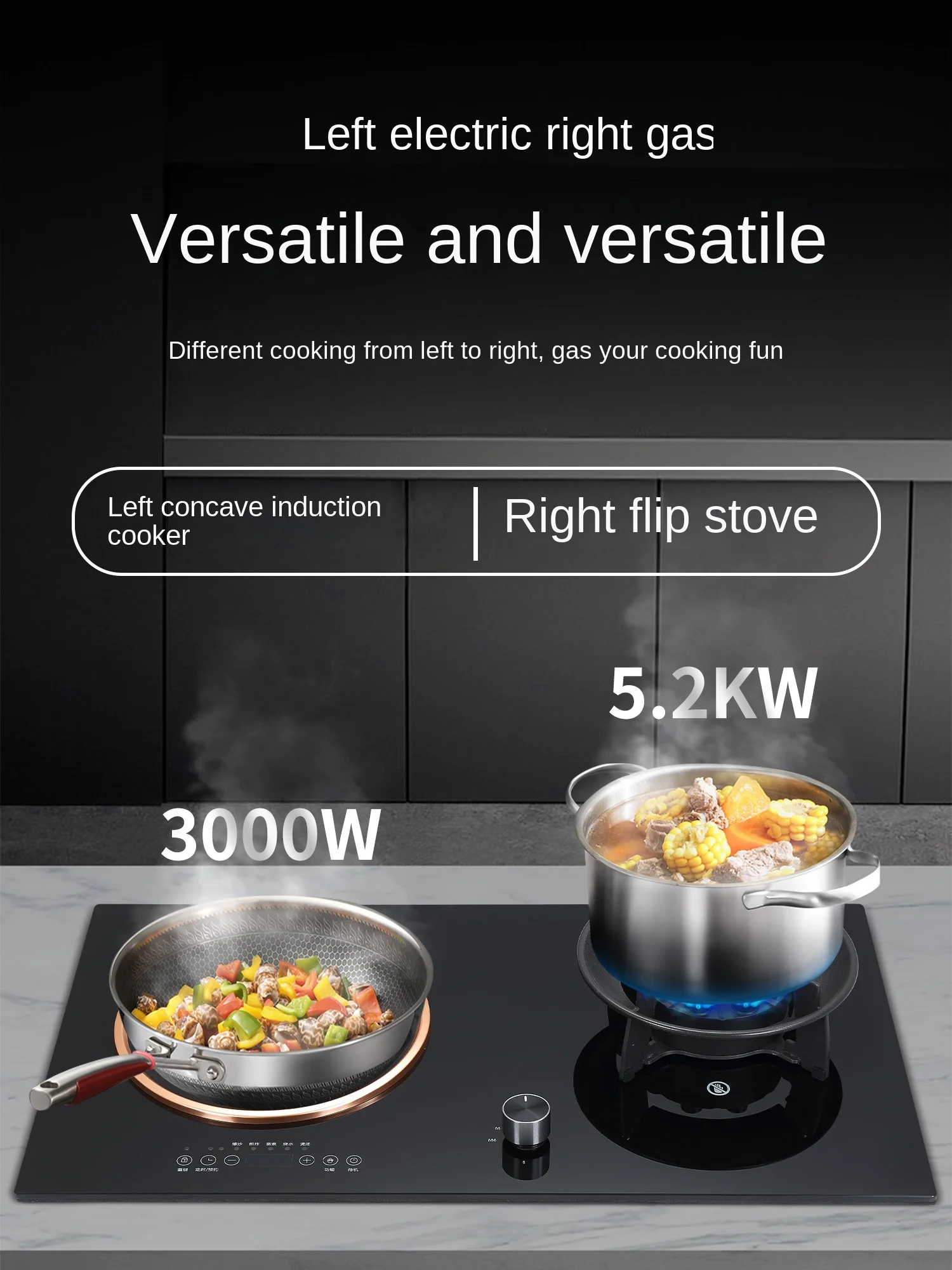 Piano Cottura a Gas ed Elettri - Double Induction Cooktop 220V recensione e prezzo