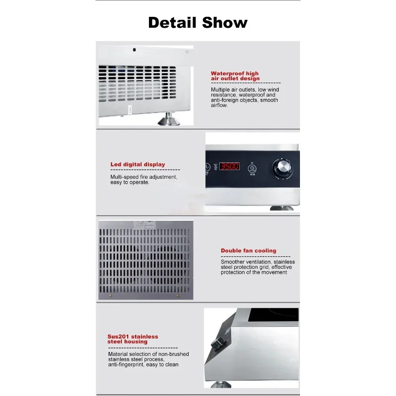 Fornitura in fabbrica Piano co - Commercial Induction Cooktop 3500W recensione e prezzo