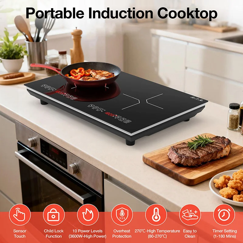 Piano Cottura a Induzione a Do - Double Induction Cooktop 220V recensione e prezzo